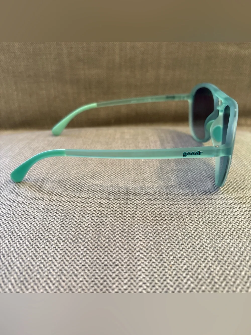 Goodr Mach G Aviator Sunglasses in Timeshare on Neptune Color a polarized lenses